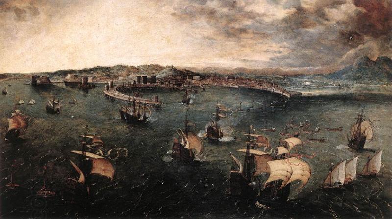 BRUEGEL, Pieter the Elder Naval Battle in the Gulf of Naples fd China oil painting art